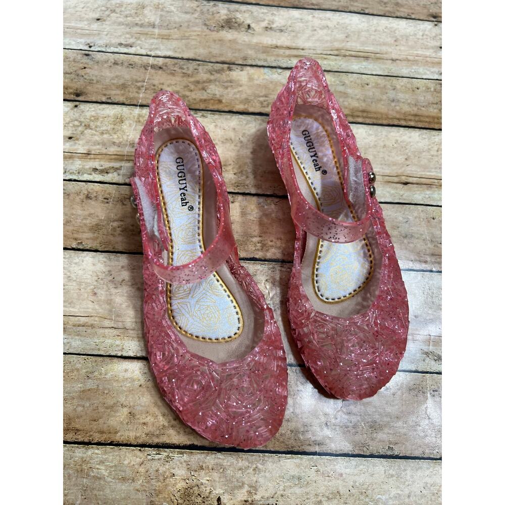 Guguyeah Pink Mary Jane Jelly Shoes EU 28/ US 9 (fits like Mini Melissa 10)